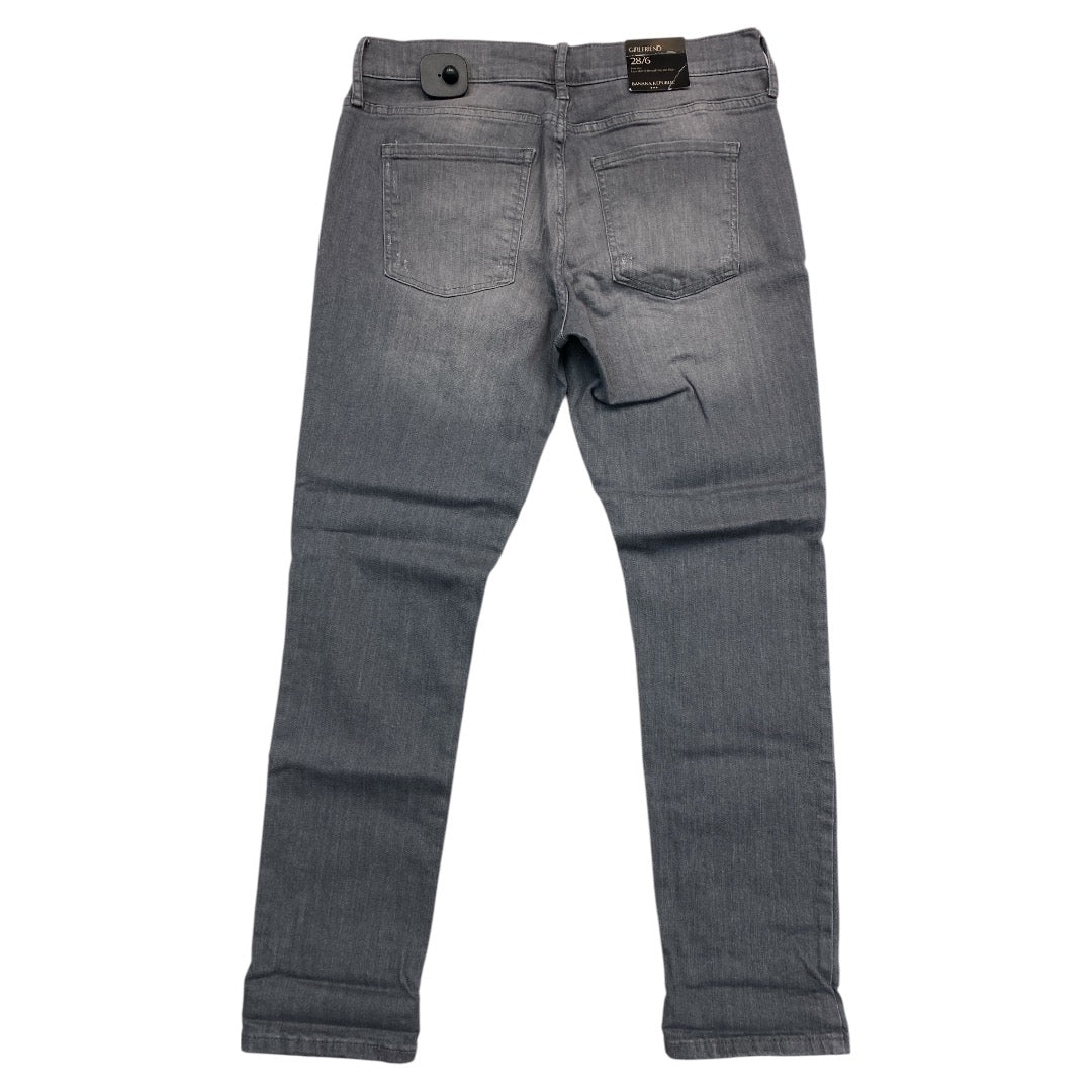 Jeans Straight By Banana Republic In Grey Denim, Size: 6