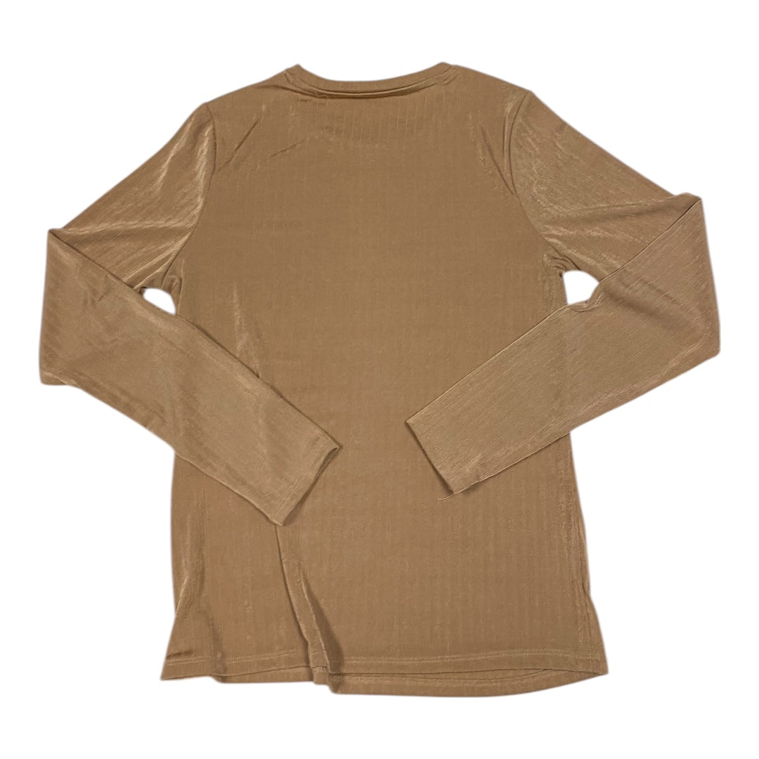 Top Long Sleeve By Cyrus Knits In Beige, Size: S