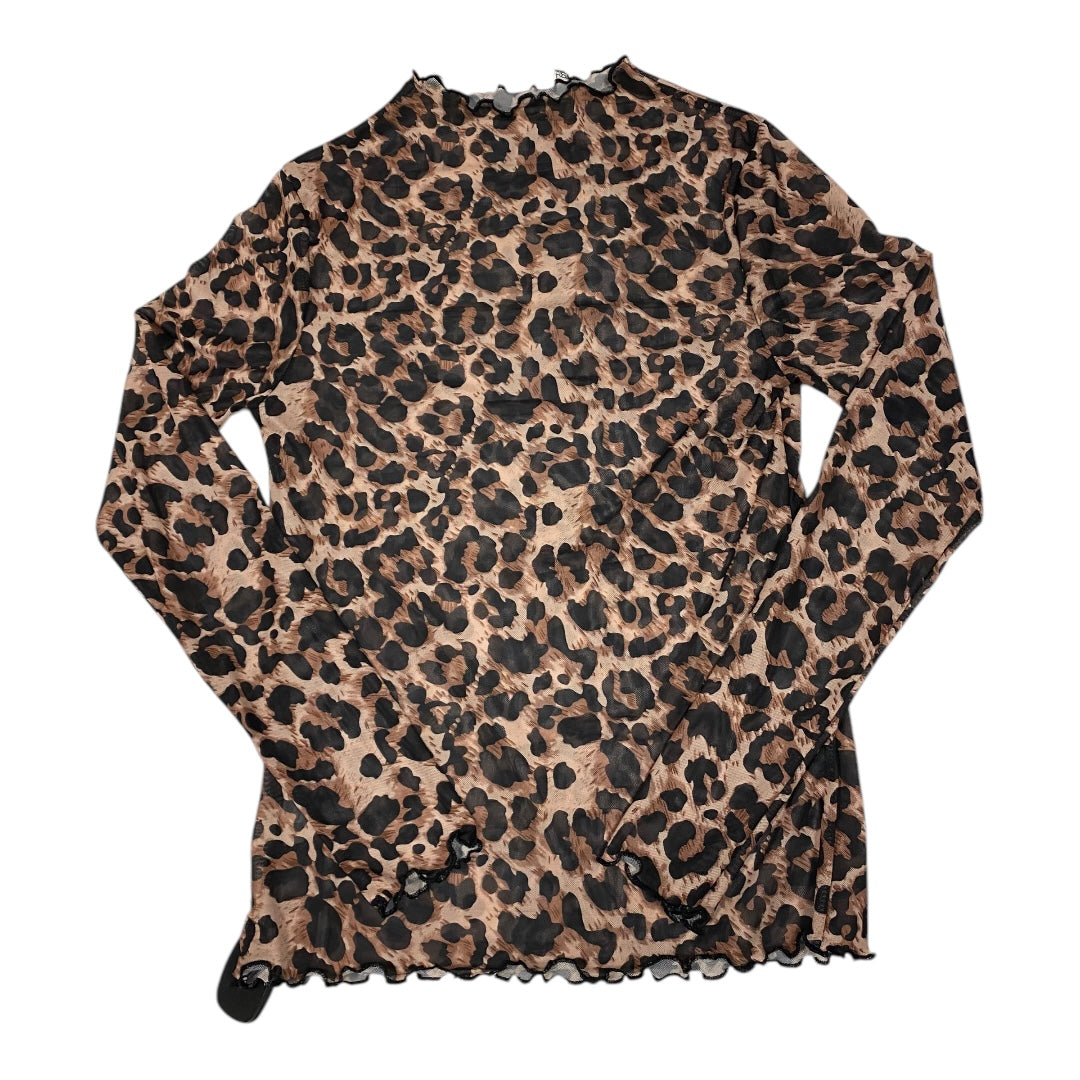 Top Long Sleeve By Shein In Animal Print, Size: 6