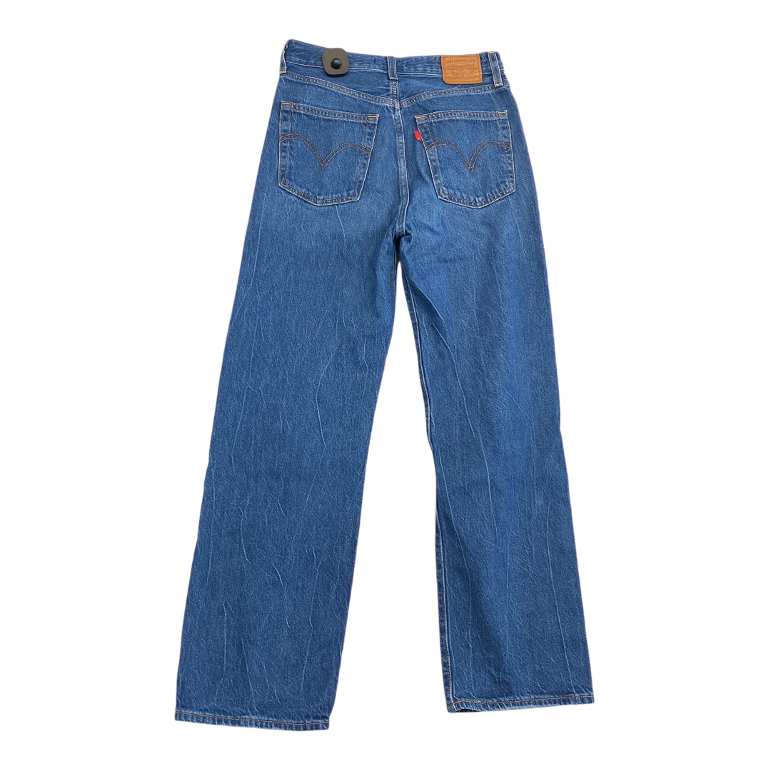 Jeans Straight By Levis In Blue Denim, Size: 4