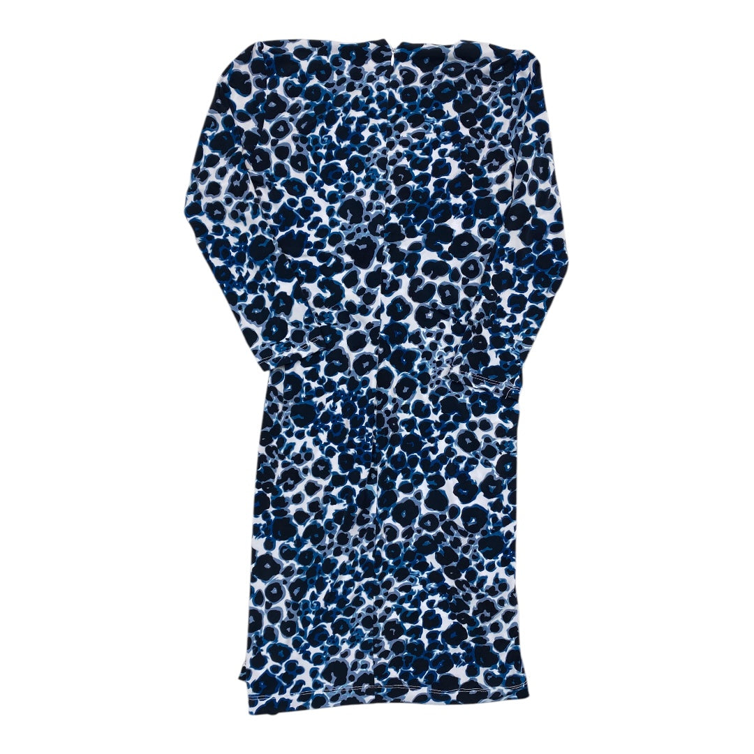 Dress Party Midi By Calvin klein In Blue & White, Size: 4p