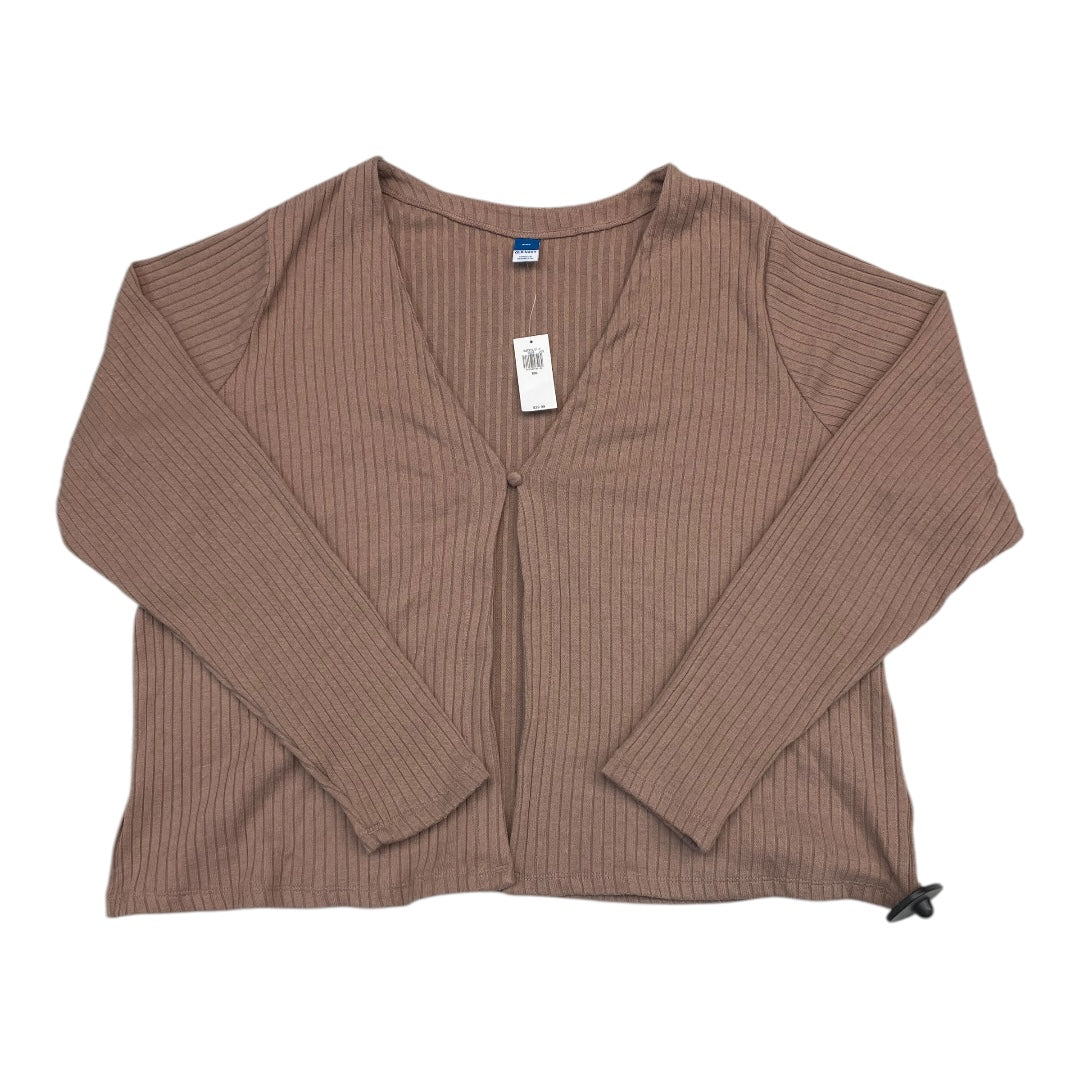 Sweater Cardigan By Old Navy In Taupe, Size: Xxl