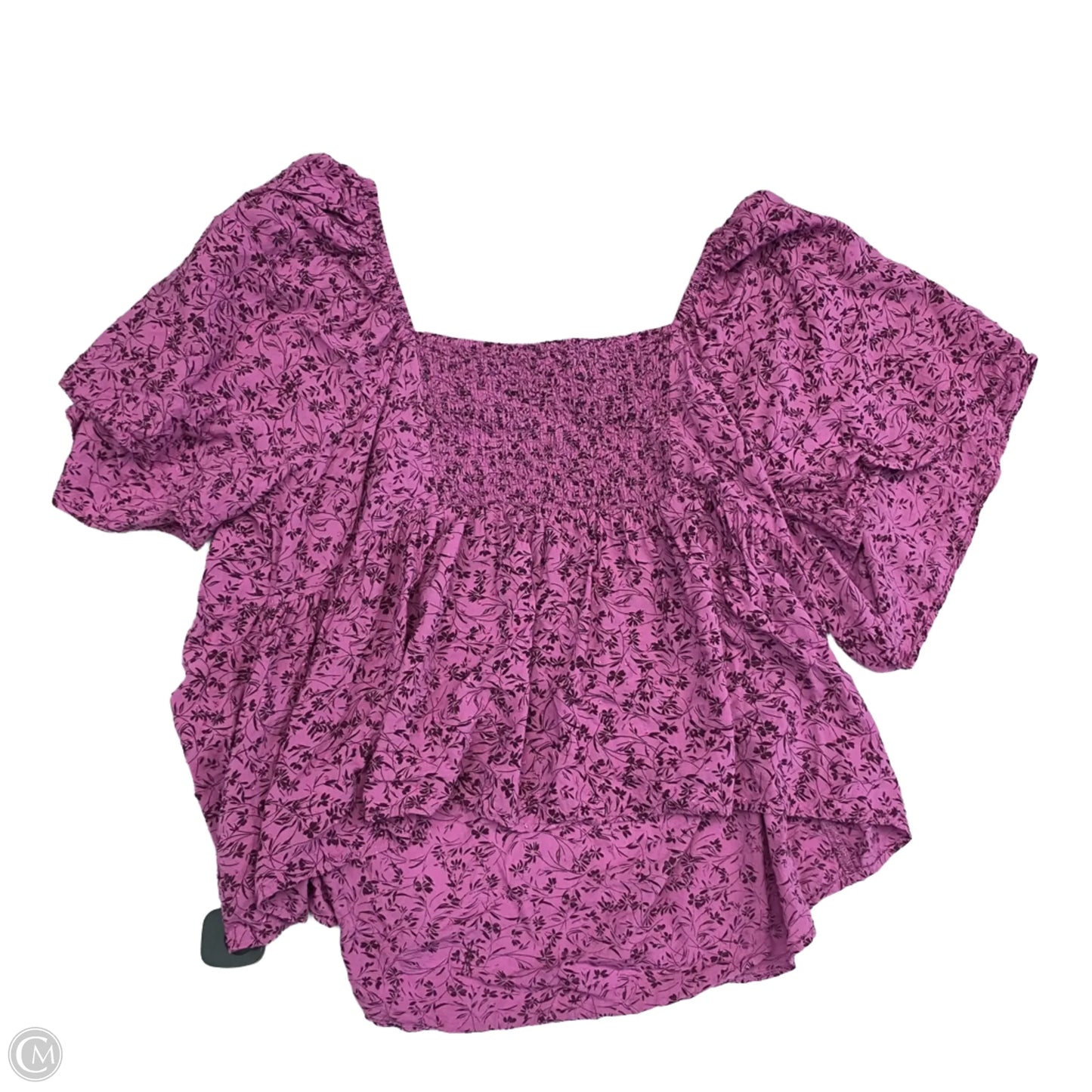 Top Short Sleeve By Terra & Sky In Pink & Purple, Size: 2x