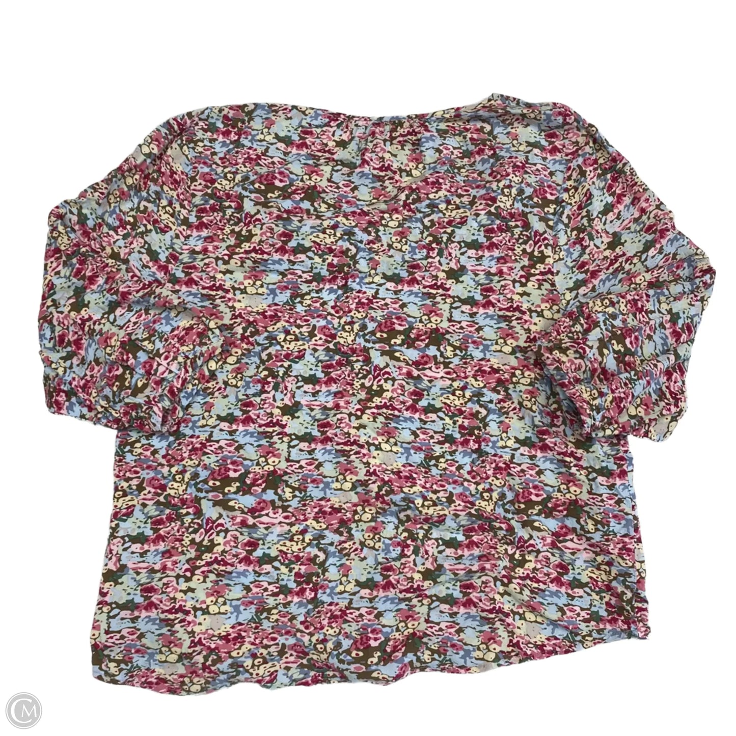 Top 3/4 Sleeve By Cynthia Rowley In Floral Print, Size: 1x