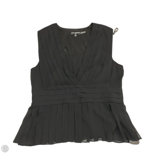 Top Sleeveless Designer By Karl Lagerfeld In Black, Size: Xl