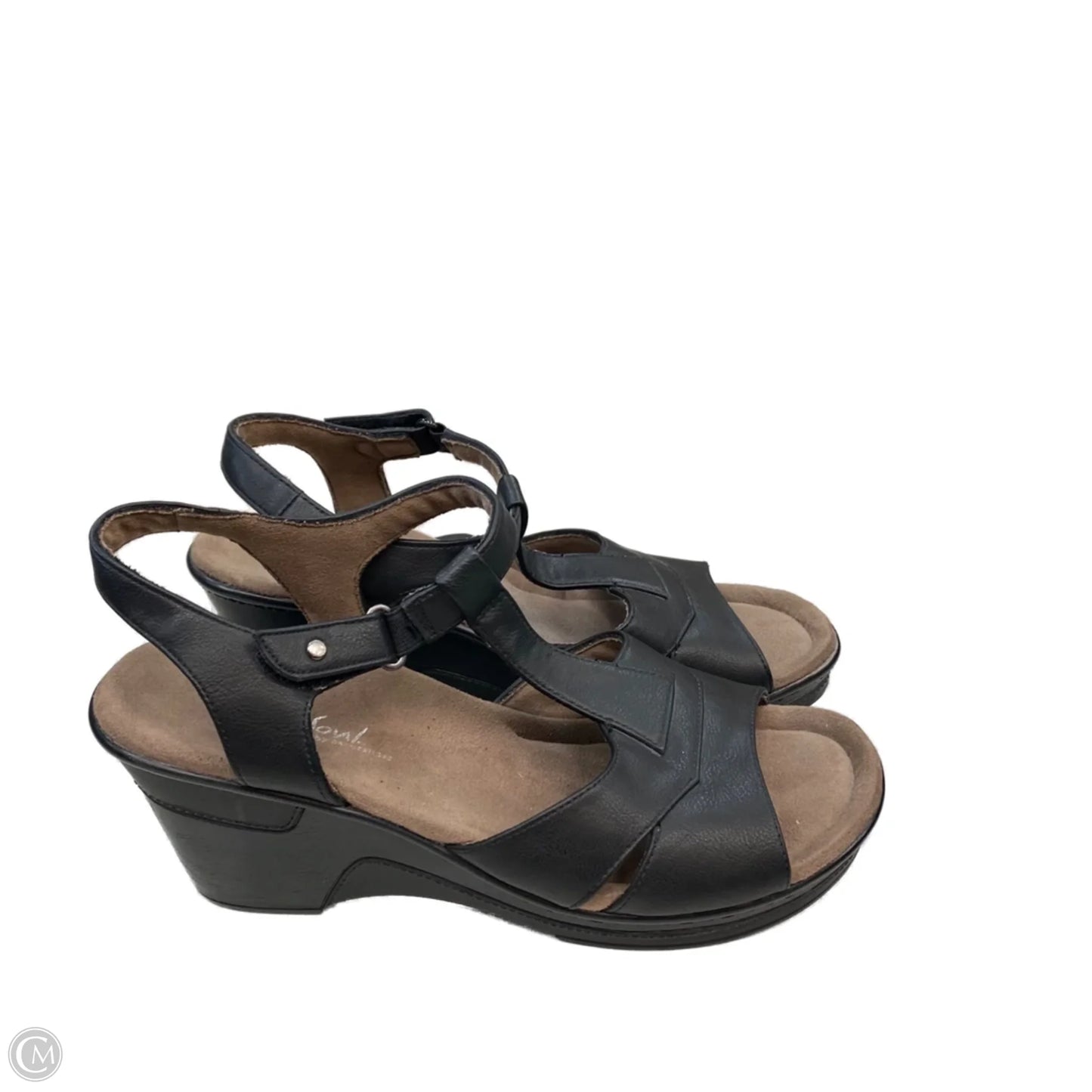 Sandals Heels Wedge By Natural Soul In Black, Size: 9