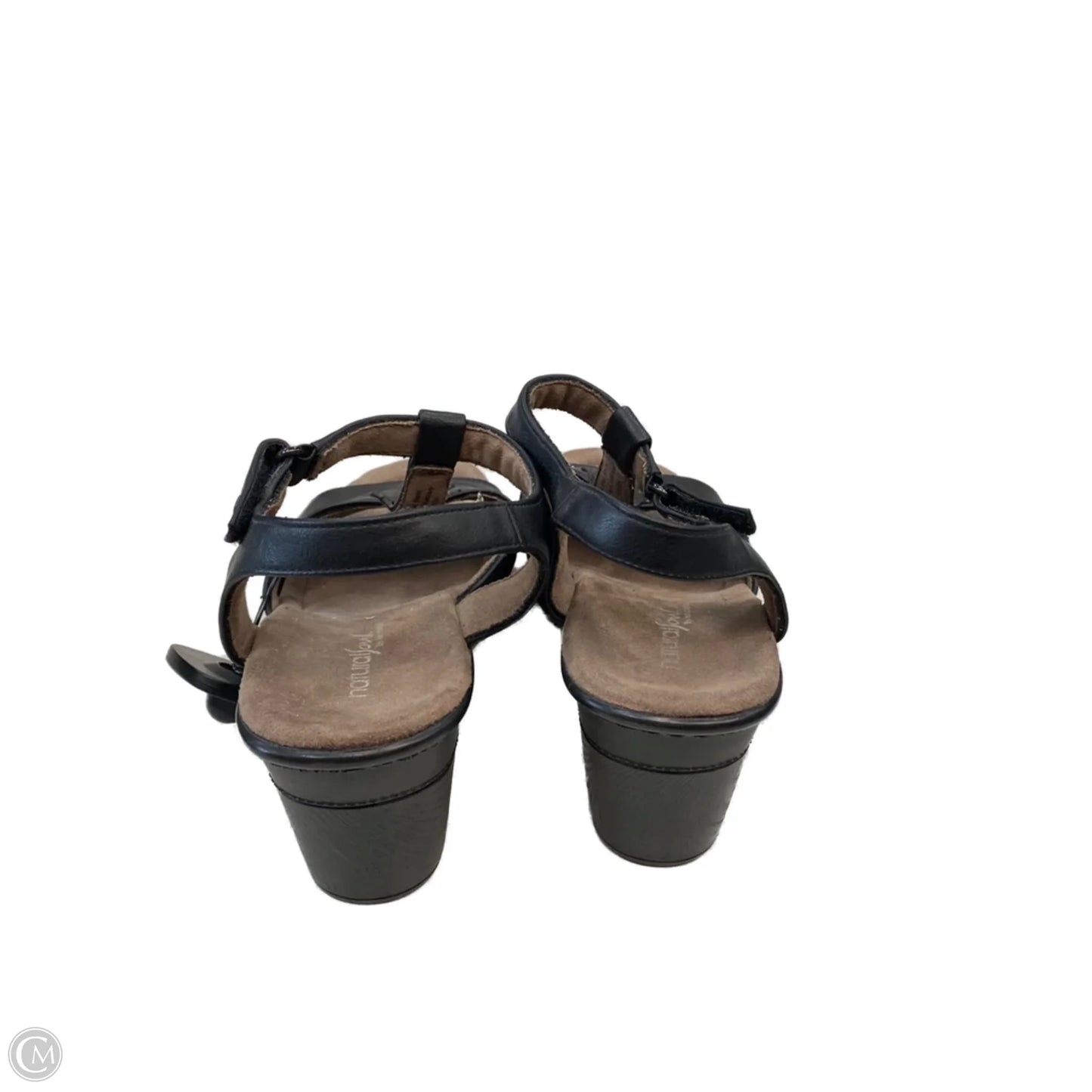 Sandals Heels Wedge By Natural Soul In Black, Size: 9