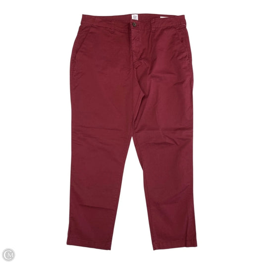 Pants Cropped By Gap In Maroon, Size: 12
