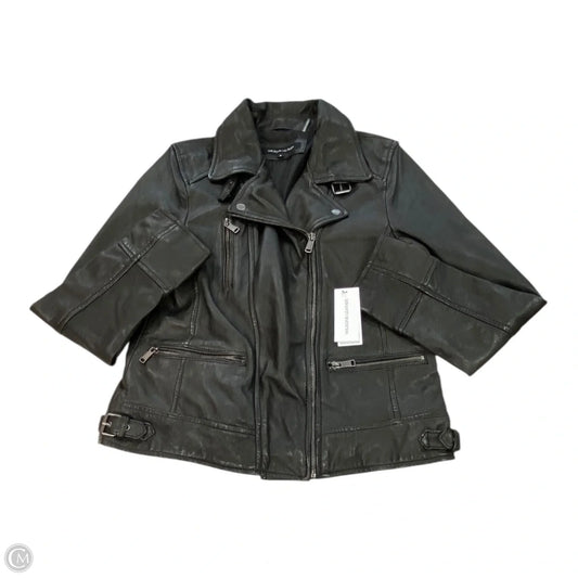 Jacket Moto Leather By Wilsons Leather In Black, Size: M