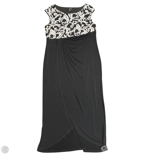 Dress Party Long By Connected Apparel In Black & White, Size: 18