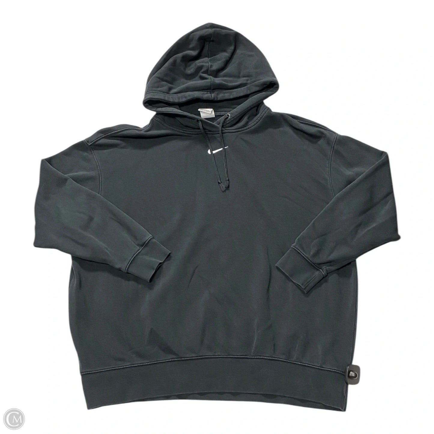 Athletic Sweatshirt Hoodie By Nike In Black, Size: L