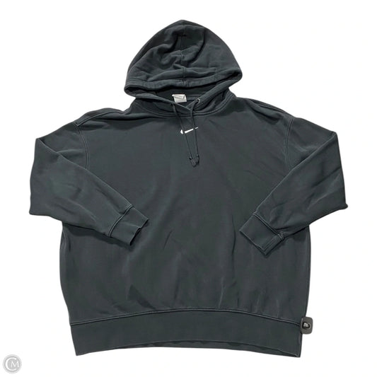 Athletic Sweatshirt Hoodie By Nike In Black, Size: L