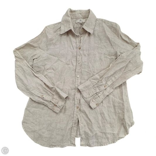 Top Long Sleeve By Banana Republic In Beige, Size: M