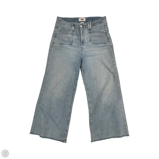 Jeans Wide Leg By Paige In Blue Denim, Size: 14