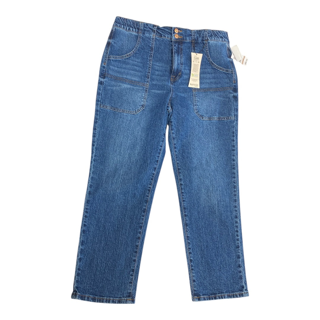 Jeans Boyfriend By Kensie In Blue Denim, Size:12