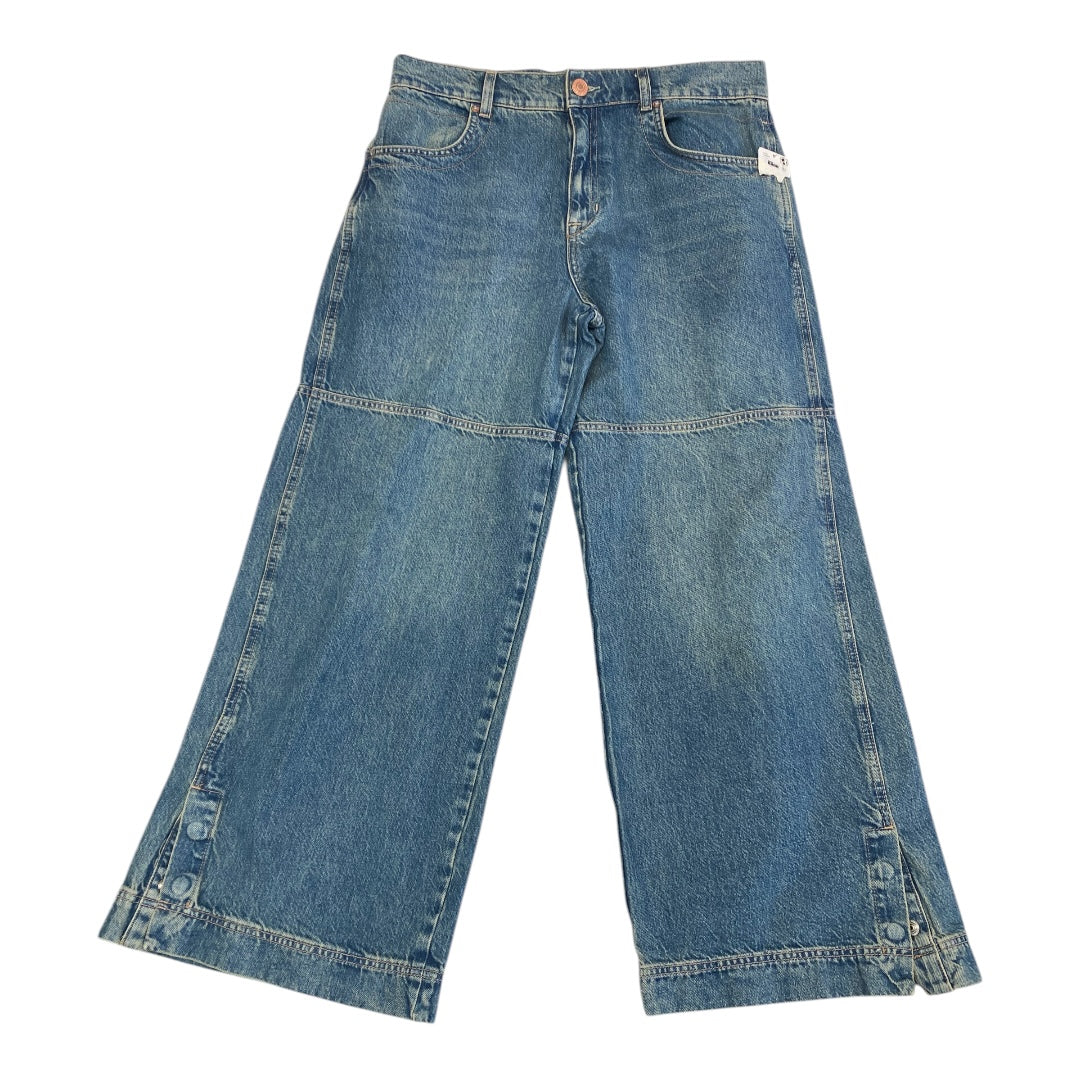 Jeans Wide Leg By We The Free In Blue Denim, Size:12