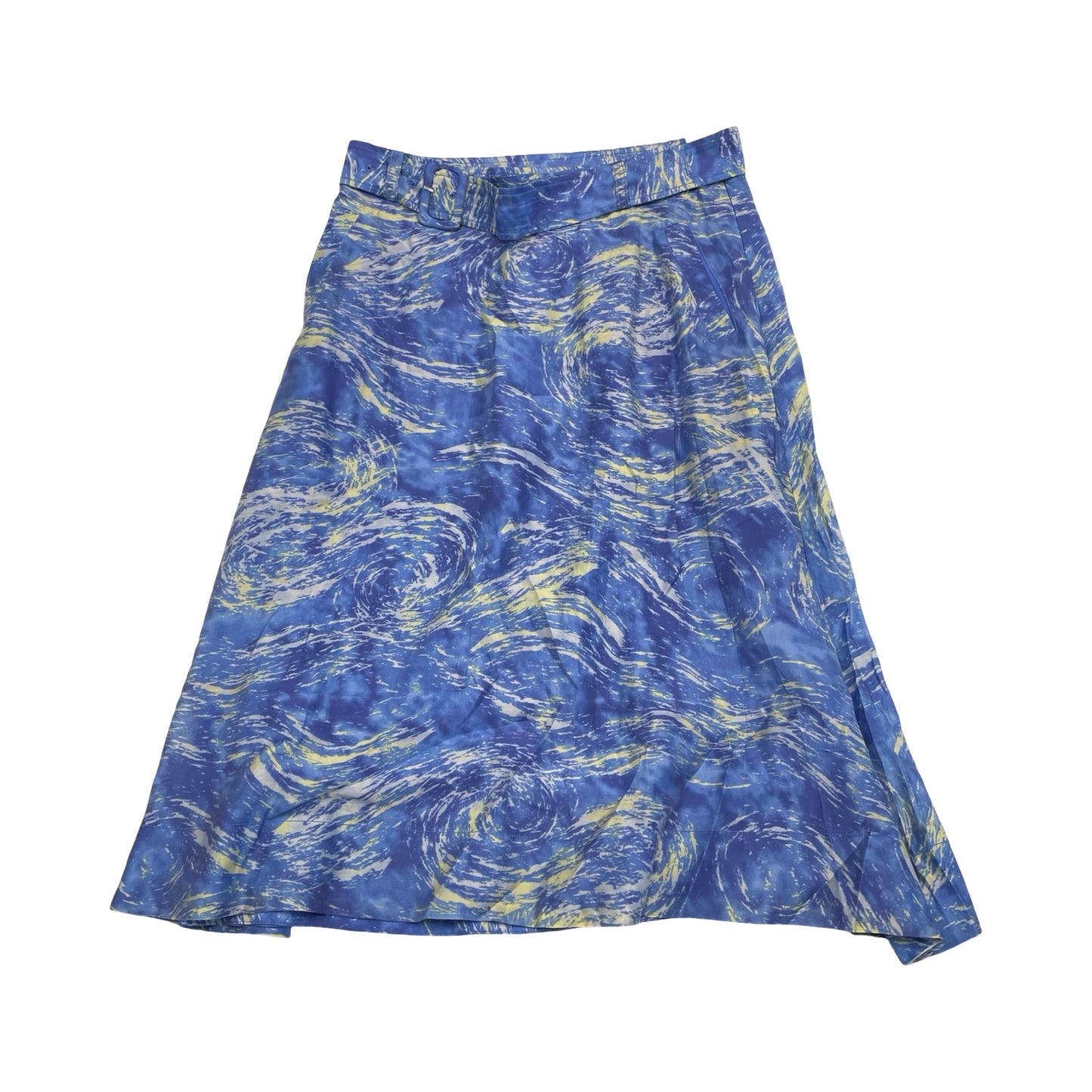Skirt Midi By Worthington In Blue & Yellow, Size:14P