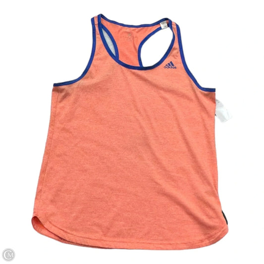 Athletic Tank Top By Adidas In Blue & Orange, Size: S
