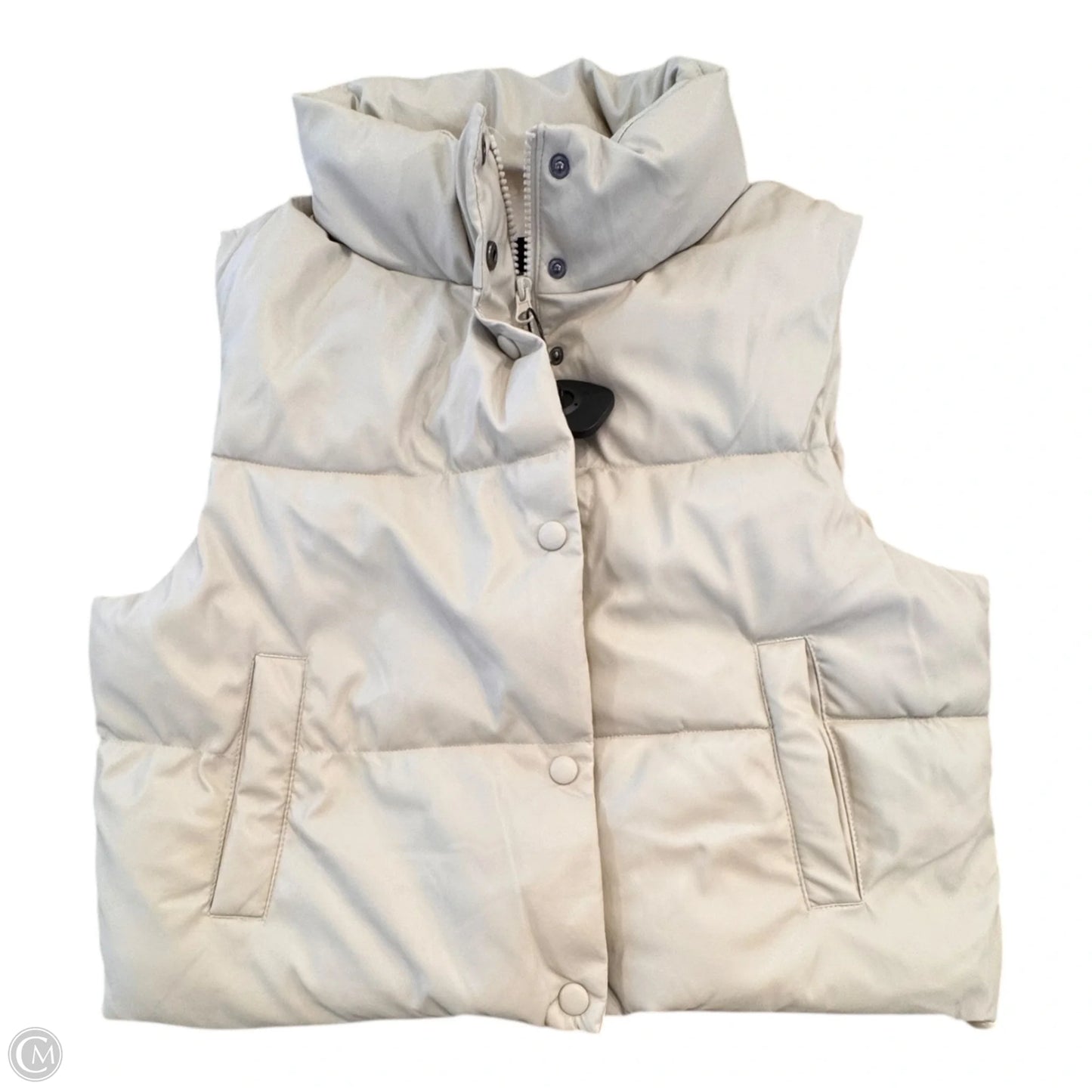 Vest Puffer & Quilted By Love Tree In Beige, Size: S