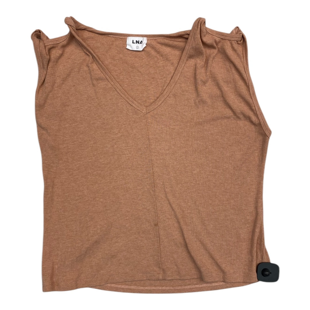 Top Sleeveless By Clothes Mentor In Peach, Size: L