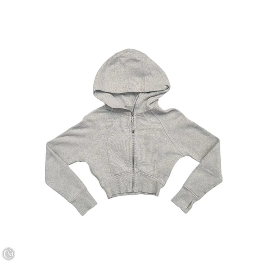 Athletic Jacket By Lululemon In Grey, Size: 0