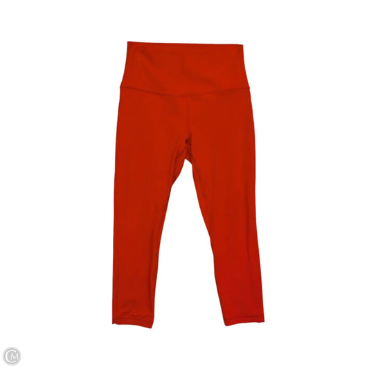 Athletic Leggings By Lululemon In Orange, Size: 8