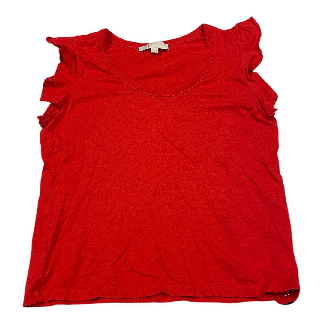 Top Sleeveless By Loft In Red, Size: S