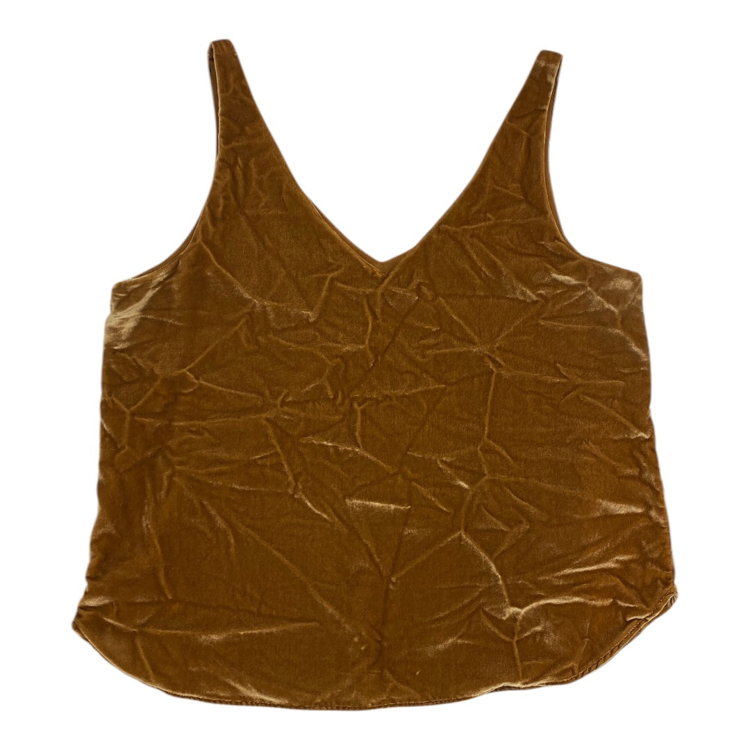 Top Sleeveless By Loft In Gold, Size: M