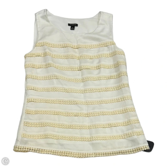 Top Sleeveless By Ann Taylor In White, Size: 4