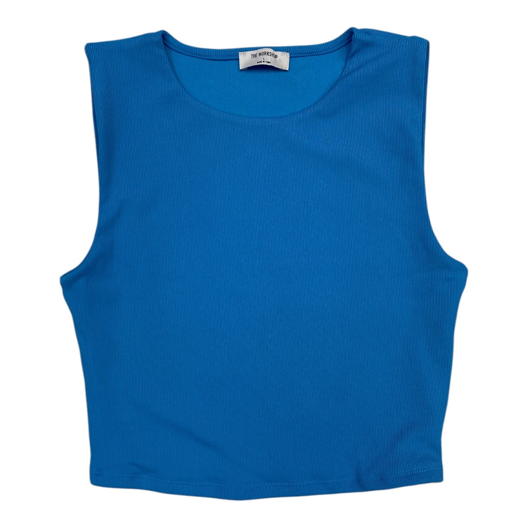 Top Sleeveless By THE WORKSHOP In Blue, Size: L