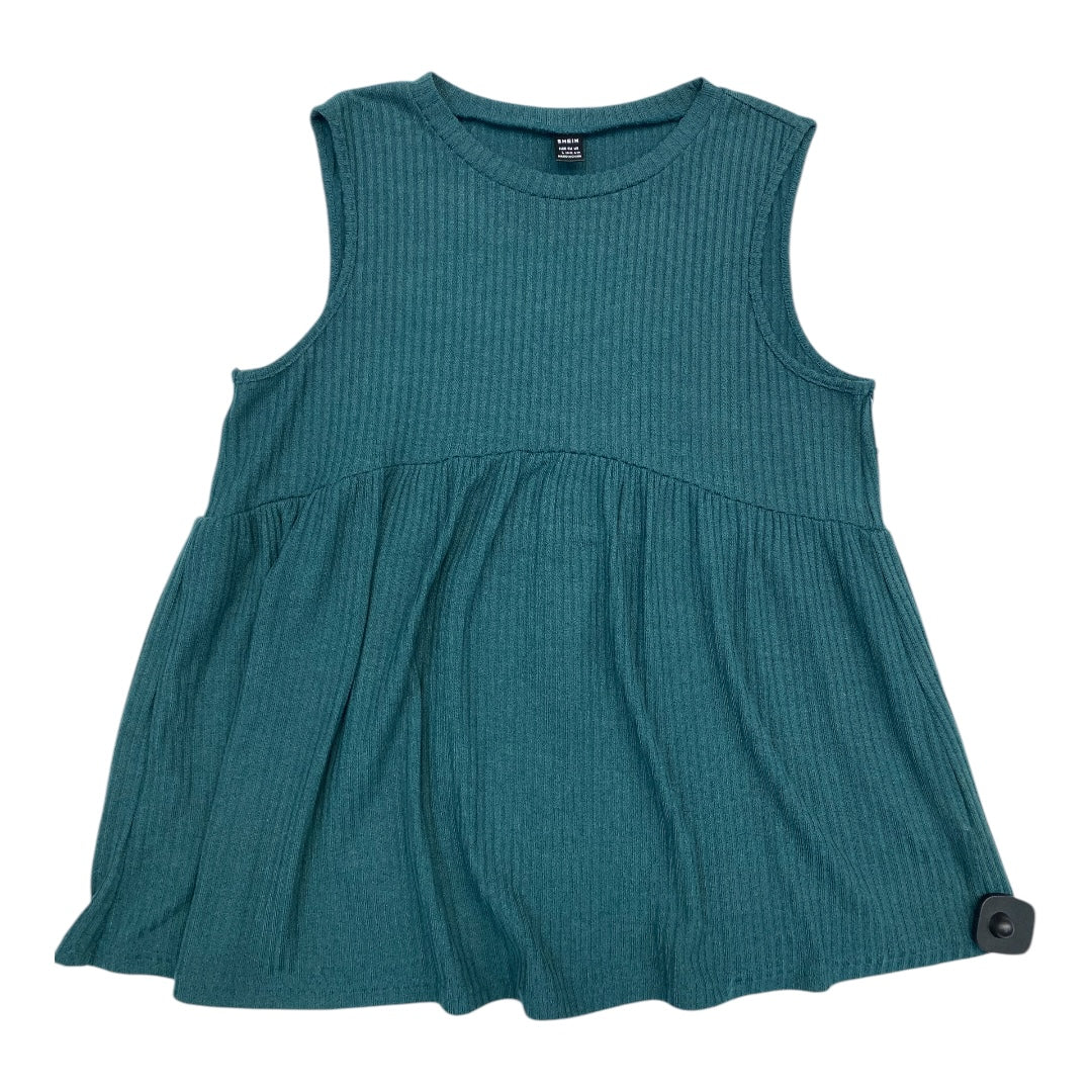 Top Sleeveless By Shein In Green, Size: L