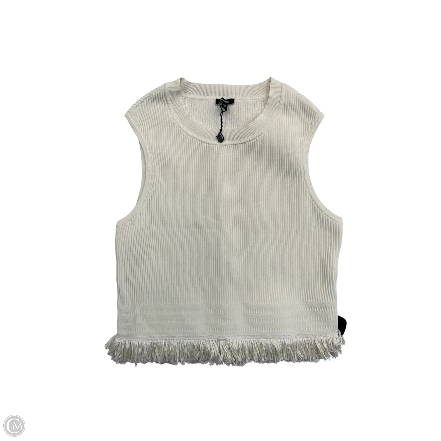 Top Sleeveless By Express In Cream, Size: S