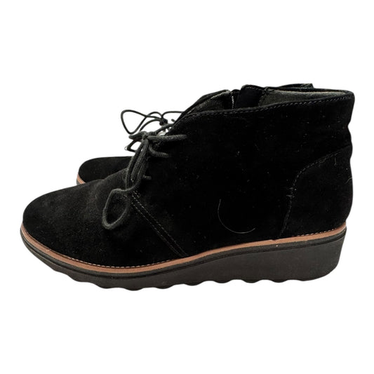 Boots Ankle Flats By Clarks In Black, Size:9
