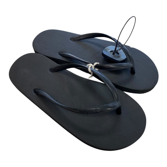 Sandals Flip Flops By Clothes Mentor In Black, Size:6