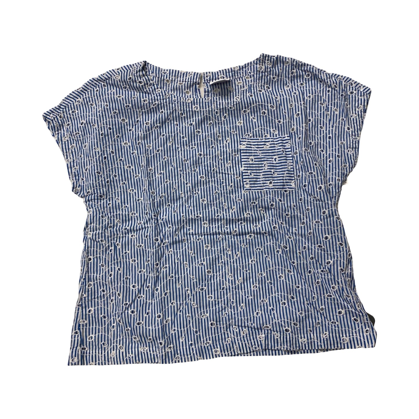 Top Ss By Liz Claiborne In Blue & White, Size:L