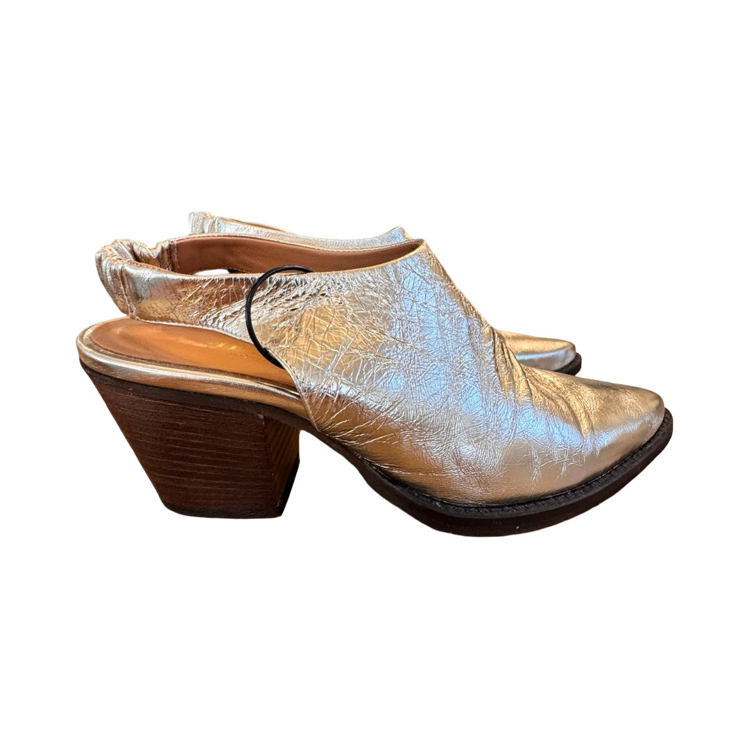 Shoes Heels Block By Sesto Meucci In Silver, Size:9