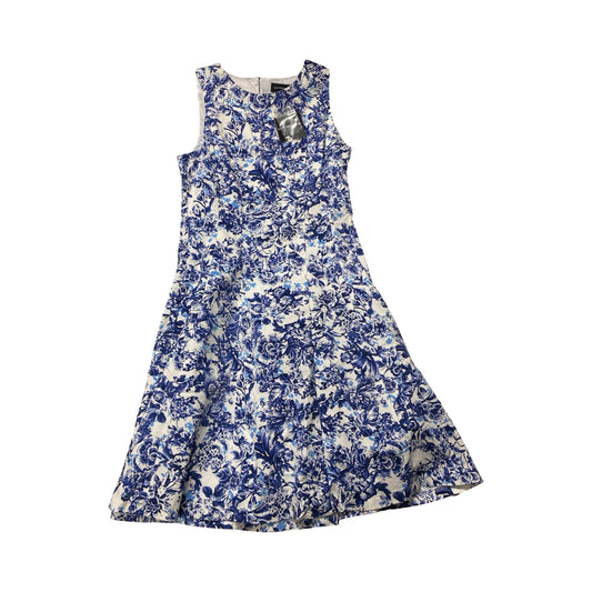 Dress Party Midi By Liz Claiborne In Blue & White, Size:8