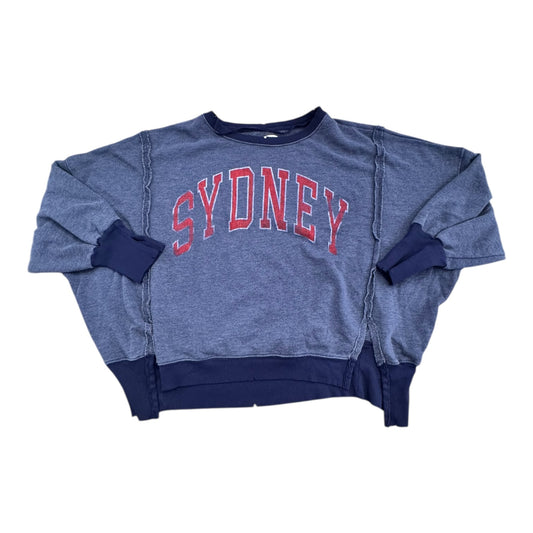 Top Sweatshirt Ls By We The Free In Blue & Red, Size:S