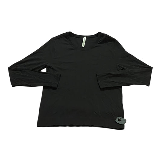 Athletic Top Ls Crewneck By Athleta In Black, Size:S