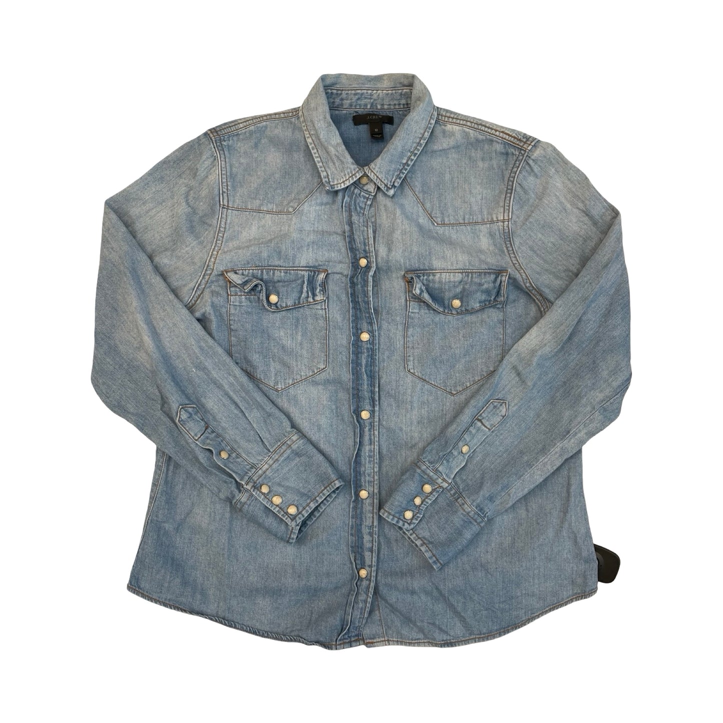 Top Ls By J. Crew In Blue Denim, Size:12