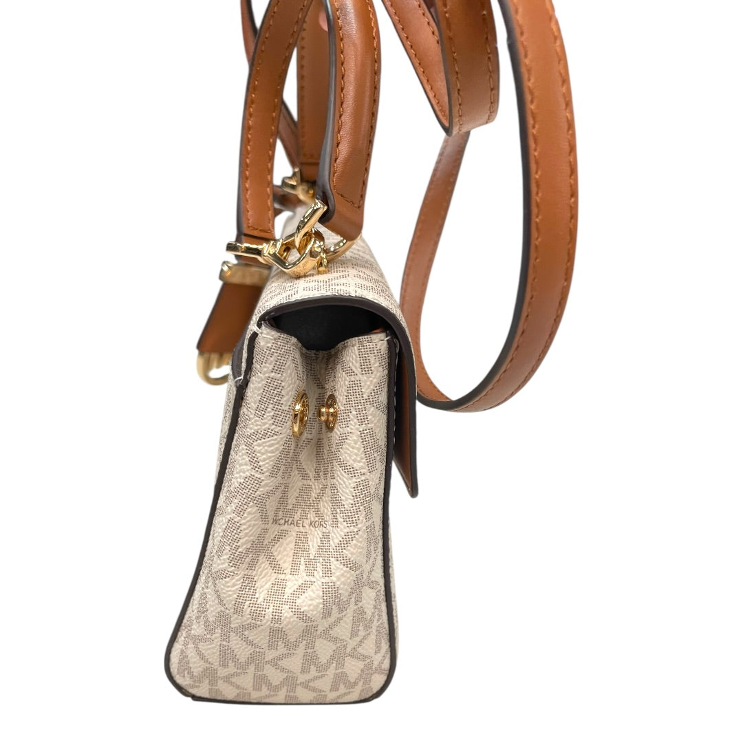 Handbag Designer By Michael Kors In White, Size:Small