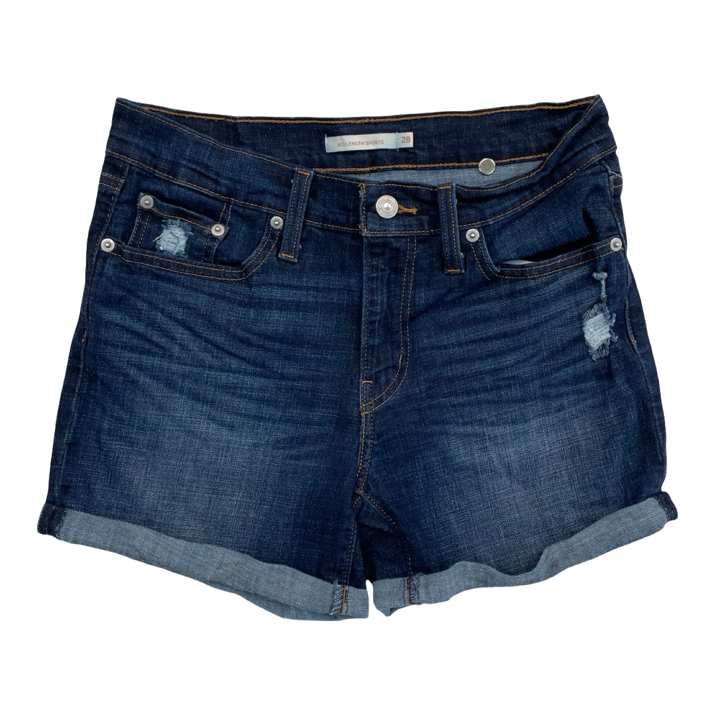 Shorts By Levis In Blue Denim, Size:6