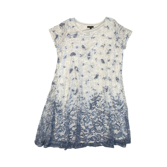 Dress Casual Midi By Lane Bryant In Blue & White, Size:18