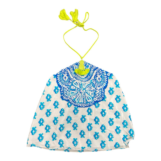 Top Sleeveless Designer By Lilly Pulitzer In Blue & White, Size:S
