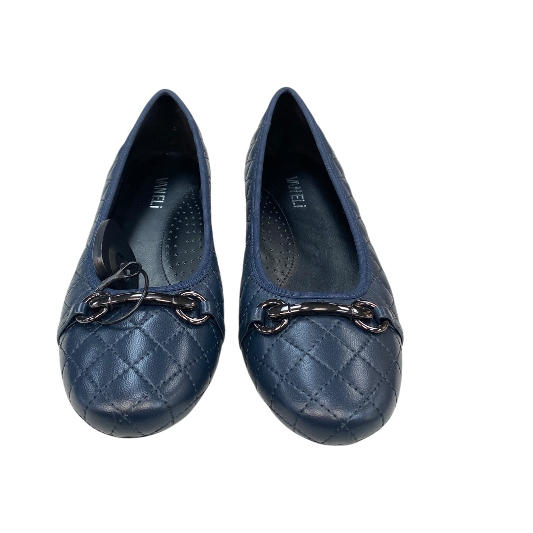 Shoes Flats By Vaneli In Navy, Size:8.5