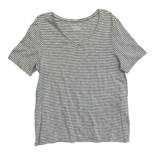 Top Ss Basic By Chicos In Striped Pattern, Size:Xl