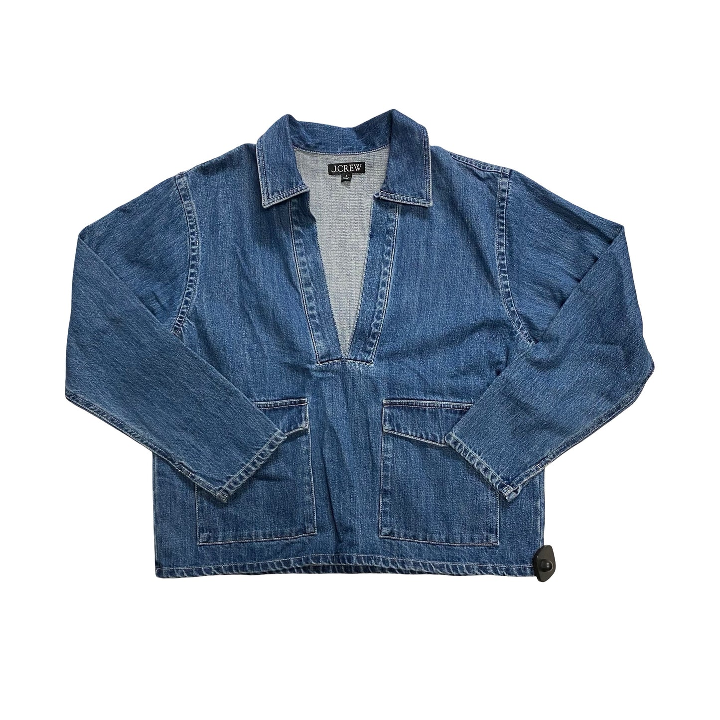 Top Ls By J. Crew In Blue Denim, Size:S