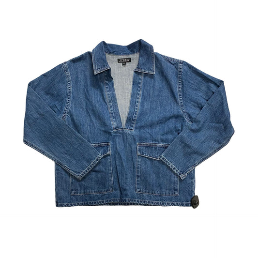Top Ls By J. Crew In Blue Denim, Size:S