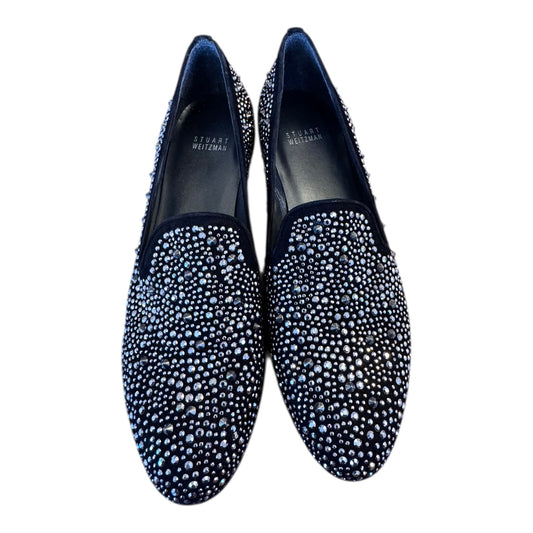 Shoes Designer By Stuart Weitzman In Black & Silver, Size:8