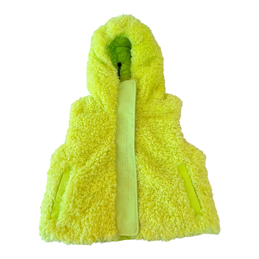 Vest Faux Fur & Sherpa By SAVE THE DUCK In Green, Size:S